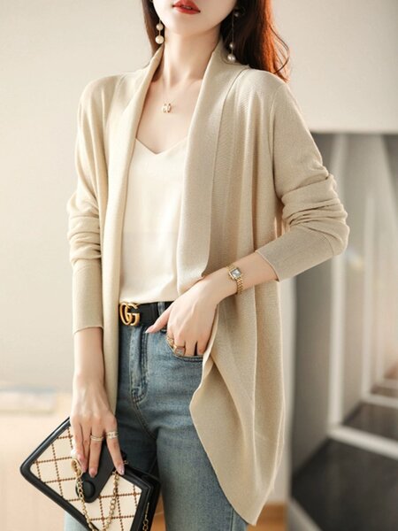 Áo len cardigan nữ dệt kim mùa xuân thu