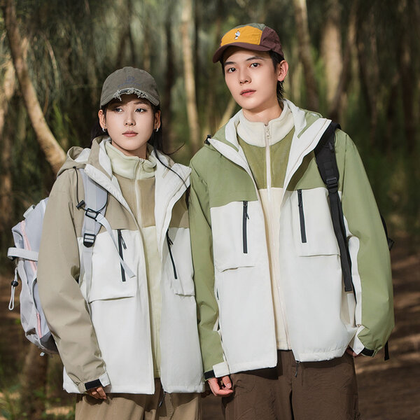 Áo khoác gió ba trong một có thể tháo rời chống gió và ấm áp