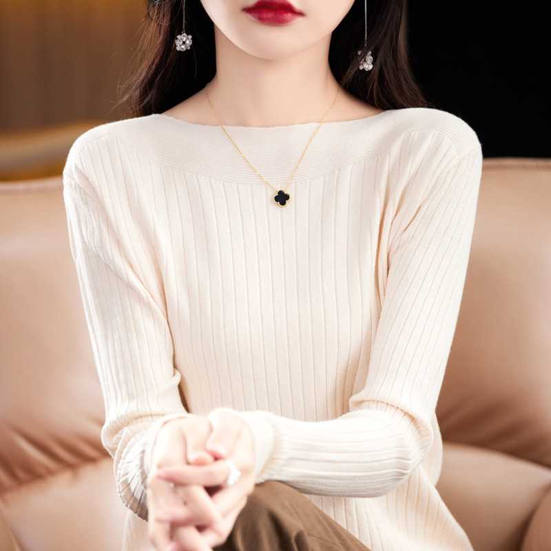 Áo len nữ thu đông cổ ngắn