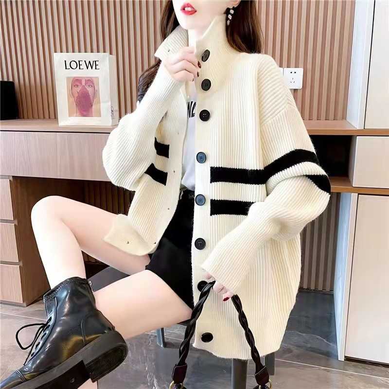 Áo khoác cardigan cổ đứng dành cho nữ 