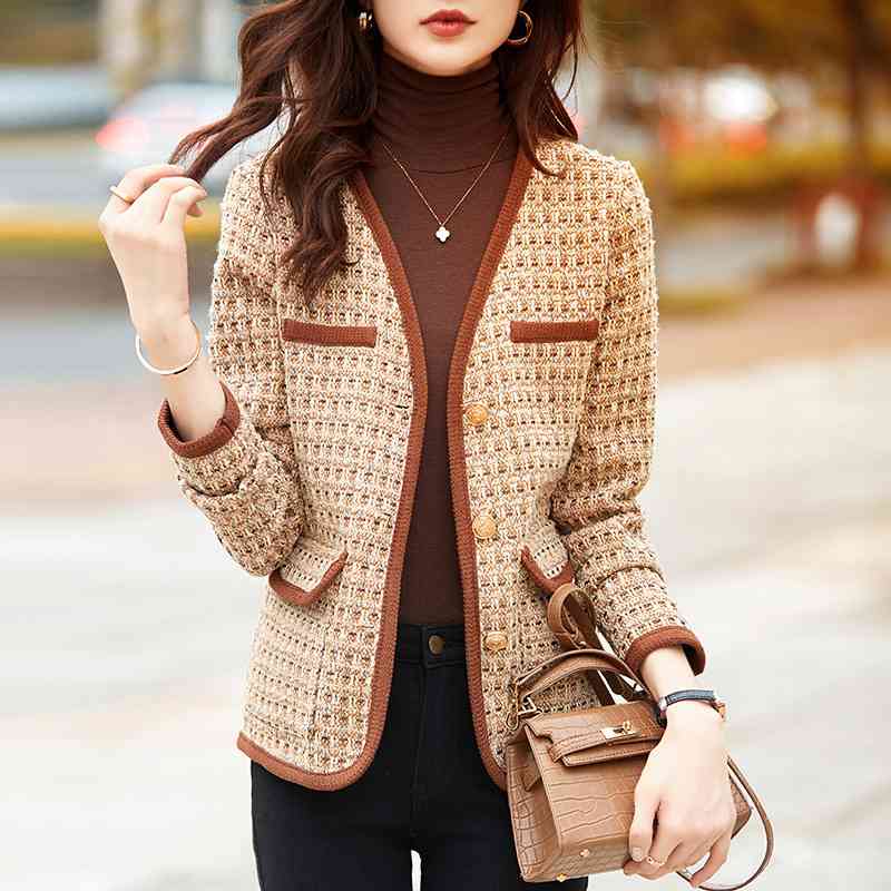 Áo khoác dạ nữ form ngắn