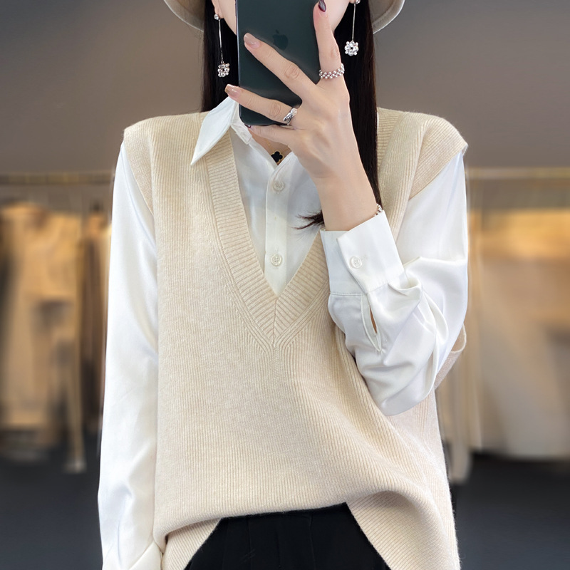 Áo len gile nữ